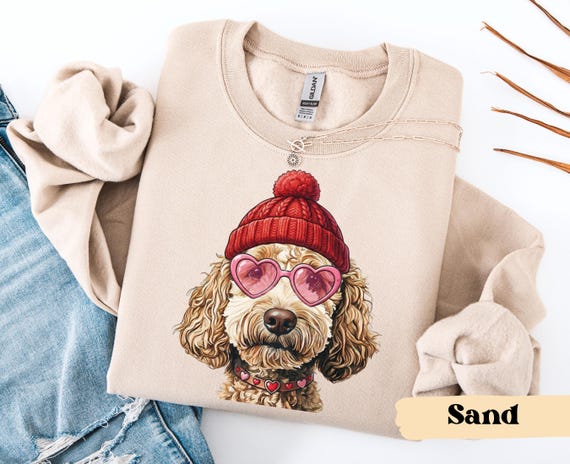 Valentine's Day Goldendoodle Mom Sweatshirt Gift For Doodle Mom Shirt Golden Doodle Mama Shirt  Valentine's Day Gift For Doodle Dog Mom Gift