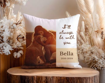 Custom Pet Memorial Pillow, Pet Loss Gift with Photo, Dog Cat Memorial Cushion, Sympathy Gift for Pet Lover, Personalized Pet Remembrance