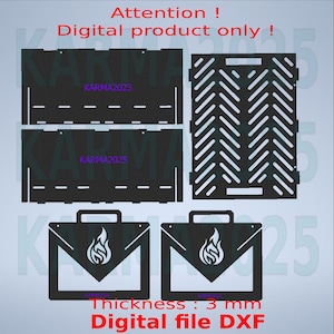 Fire pit Collapsible grill. DXF file plasma, laser cutting. DIY metalwork. Ready-made files for plasma cutting.