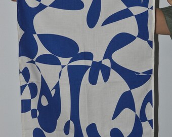 Paño de cocina abstracto azul