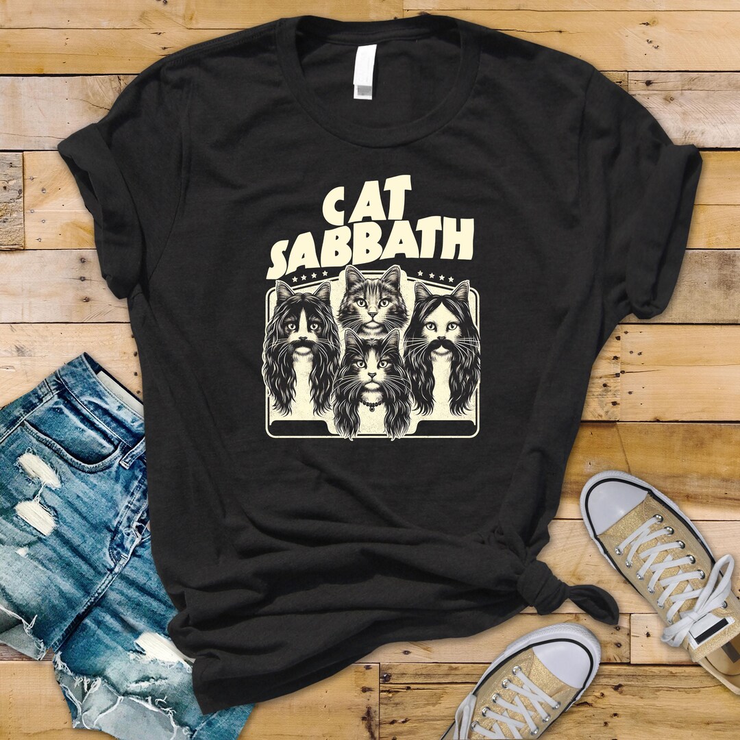 Restyle Gothic Cat Sabbath Cold Shoulder T-Shirt – Oversized Black Top With Occult Design, Made In Poland, 100% Cotton - View #4