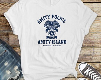 Amity Island Police Shirt: Movie Parody Graphic Tee