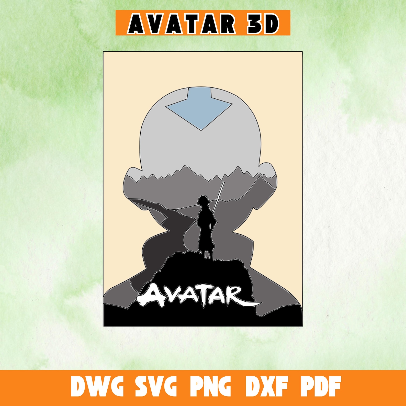 ANIME CHARACTERS SVG Dxf Png Dwg Pdf Cut Layer Silhouette Multilayer ...