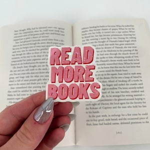 Reading Sticker | Holographic Read More Books Sticker | Waterproof Kindle Planner | Vinyl Glitter Sticker | Fantasy Reader Bookish Gift