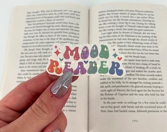 Reading Sticker | Holographic Mood Reader Sticker | Waterproof Kindle PLanner | Vinyl Glitter Sticker | Fantasy Reader Bookish Gift