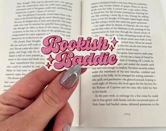 Reading Sticker | Holographic Bookish Baddie Sticker | Waterproof Kindle Planner | Vinyl Glitter Sticker | Fantasy Reader Bookish Gift