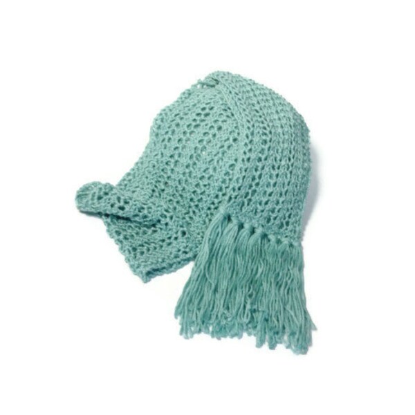 Ocean Spray Hand Knit Lace Scarf - Great for Spring