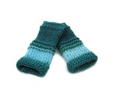 Turquoise Gloves, Hand Knit Fingerless Gloves,  Knit Gloves, Hand Warmers, Driving Gloves, Gift For Her, Teal Gloves, Texting Gloves,