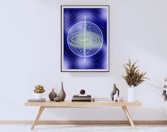 The Pattern of Existence | Abstract Cosmic Art | Divine Energy Flow