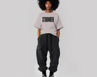 Stronger Statement Tee – Minimalist Empowerment Shirt for Everyday Style