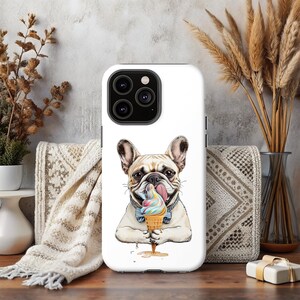 French Bulldog iPhone Case, Ice Cream Phone Case, Dog iPhone Case, Frenchie Mom, French Bulldog Lover, Unique iPhone Case
