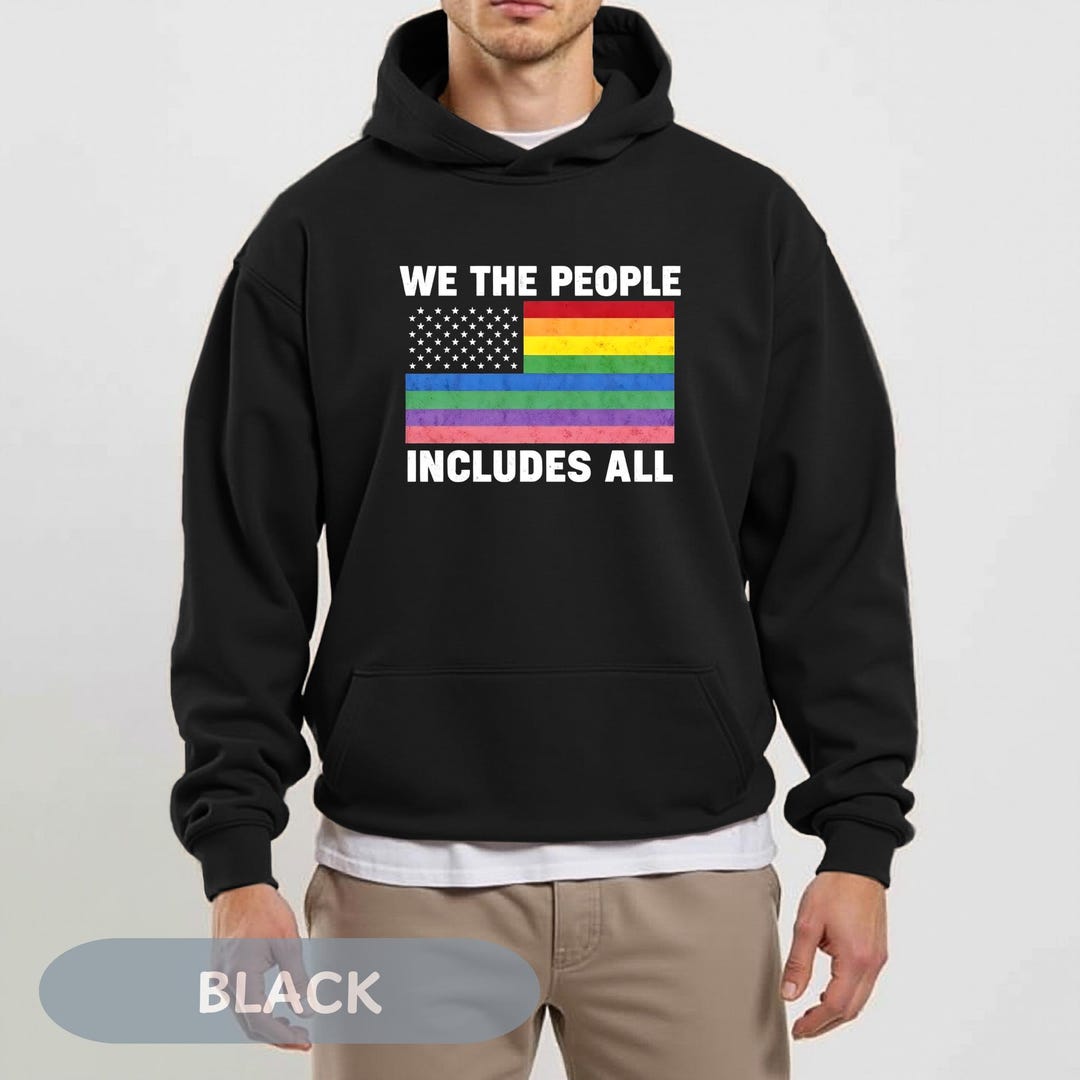 We the People Pride Flag Hoodie: LGBT Equal Rights Outfit - Etsy