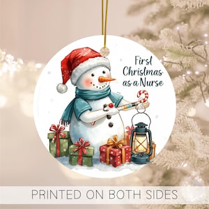 First Christmas as a Nurse Ornament: RN Graduation Keepsake