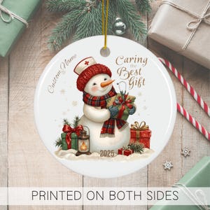 Nurse Christmas Ornament, Caring is the Best Gift, Nursing Ornament Gift, RN Gift, Nurse Graduation, Retirement, New Nurse Gift