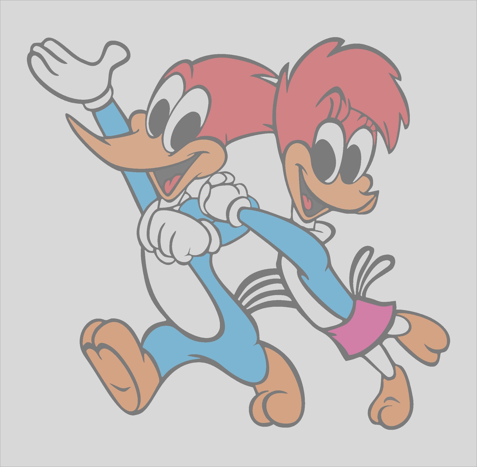Woody Woodpecker & Winnie Woodpecker SVG Cricut or Silhouette - Etsy