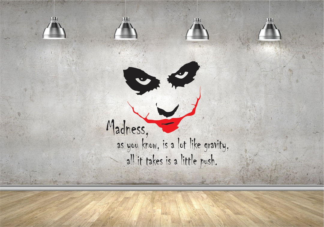 Dark Knight Joker Wall Decal Joker Sticker Etsy