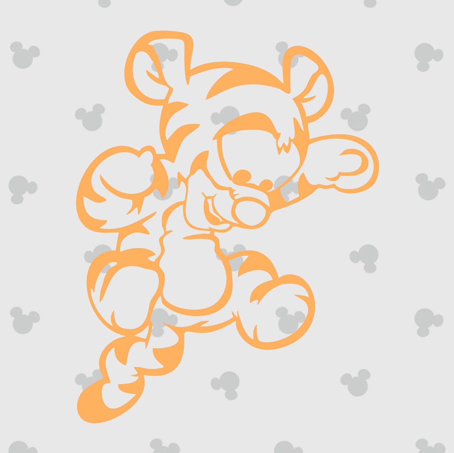 Tigger Bouncing Baby Tigger Svg Tigger Digital File Cricut Etsy