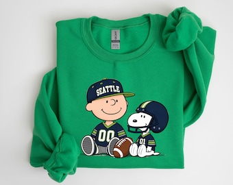 Seattle Cartoon Football Shirt or Sweatshirt, Cute Seattle Game Day Kids Tee, Christmas Gift for Seattle Fan