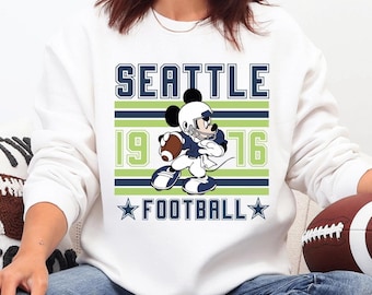 Mickey Seattle Football Sweatshirt, Family Matching Game Day Shirt and Sweatshirt,Disney Mickey Sundays Are For Seattle Football Sweatshirt