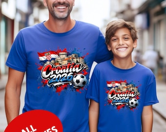 Croatia 2026 Soccer Shirt, Croatia Football Fan Tee, Matching Family Shirts, Kids & Adults Soccer Apparel, Croatia Team Supporter Gift