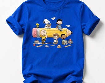 Back to School Cartoon Shirt, Cute School Friends Tee, First Day of School Shirt, Teacher Student Graphic Tee, School Vibes Sweatshirt