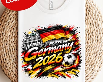 Germany 2026 Soccer Shirt, Germany Football Fan Tee, Matching Family Shirts, Kids & Adults Soccer Apparel, Germany Team Supporter Gift