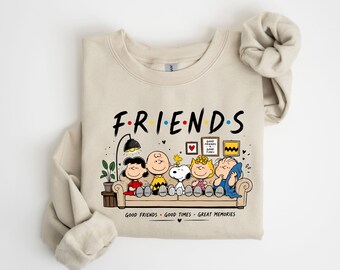 Friends Inspired Sweatshirt, Good Friends Good Times Shirt, Best Friends Hoodie, Friendship Gift, Retro Friends Crewneck