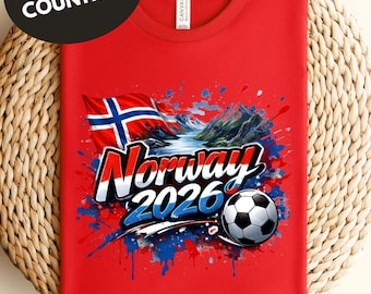 Norway 2026 Soccer Shirt, Norway Football Fan Tee, Matching Family Shirts, Kids & Adults Soccer Apparel, Norway Team Supporter Gift