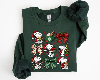 Christmas Holiday Sweatshirt, Cute Festive Bow Shirt, Christmas Tree Sweatshirt, Holiday Gift Shirt, Xmas Crewneck and Hoodie