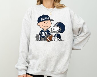 Dallas Cartoon Football Shirt Sweatshirt, Cute Dallas Football Fan Hoodie, Christmas Game Day Gift