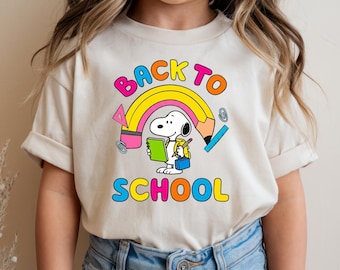 Student Back To School Cartoon T-Shirt, School Outfit, Cute Cartoon School Sweater, Kids cartoon School Toddler Shirt
