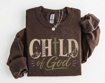 Vintage Christian Shirt, Faith Inspired Sweatshirt, Religious Cross Hoodie, Nature Inspired Church Gift, Unisex Christian Apparel
