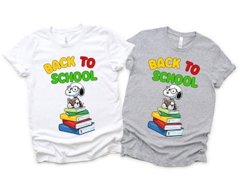 Back To School Cartoon Shirt or Sweatshirt, School Outfit, Cute Cartoon School Tee, Kids Back School Toddler Shirt
