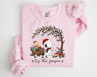 Tis the Season Christmas Shirt, Holiday Friends Sweatshirt, Festive Wagon Hoodie, Cute Winter Crewneck, Family Xmas Gift