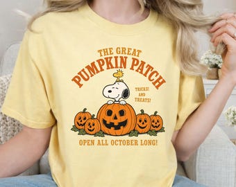 Pumpkin Patch Halloween Shirt or Sweatshirt, Cartoon Pumpkin Tee, Tricks and Treats Fall Shirt, October Gift