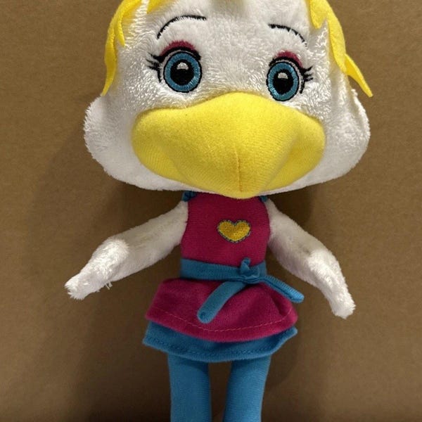 Chuck E Cheese Plush Helen Henny Duck 9.5” Stuffed Animal Toy 2021 Multicolor