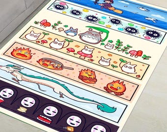 Ghibli Inspired Rug: Japanese Anime Polyester Decor