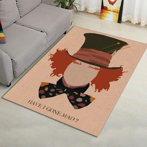 Mad Hatter Rug: Whimsical Alice in Wonderland Decor