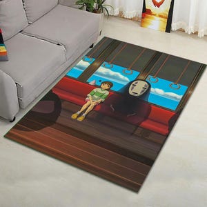 Spirited Away Rug: Japanese Anime Polyester Decor