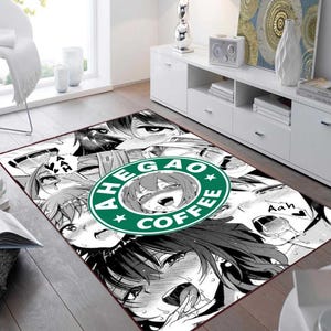 Anime Girl Polyester Rug: Japanese Manga Art