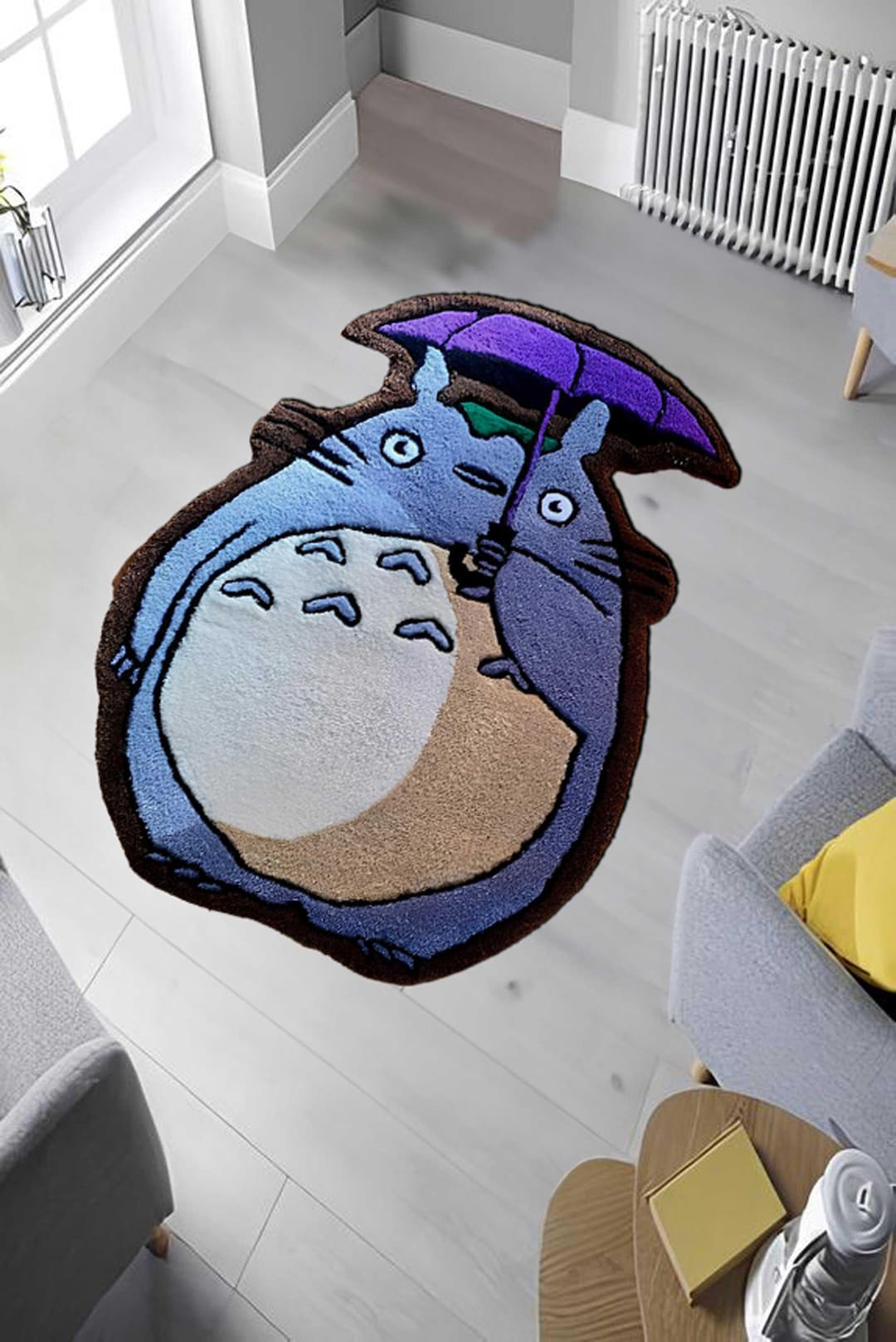 Toroto Rug Totoro Rug: Japanese Anime Polyester Decor - Etsy
