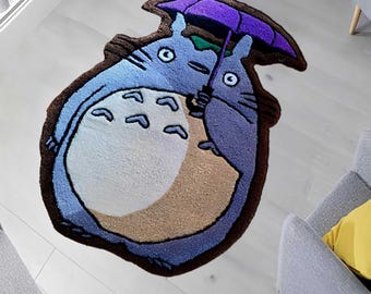 Totoro Rug: Japanese Anime Polyester Decor