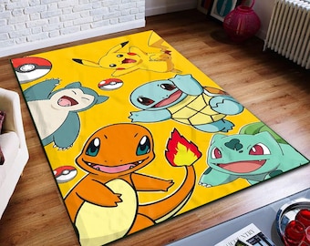 Tappeto decorativo con anime giapponesi / Tappeto con simpatici cartoni animati / Tappeto con anime giapponesi / Tappeto regalo con anime / Poliestere