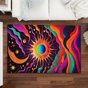 Vloerkleed zon/astrologie en uniek woondecoratie