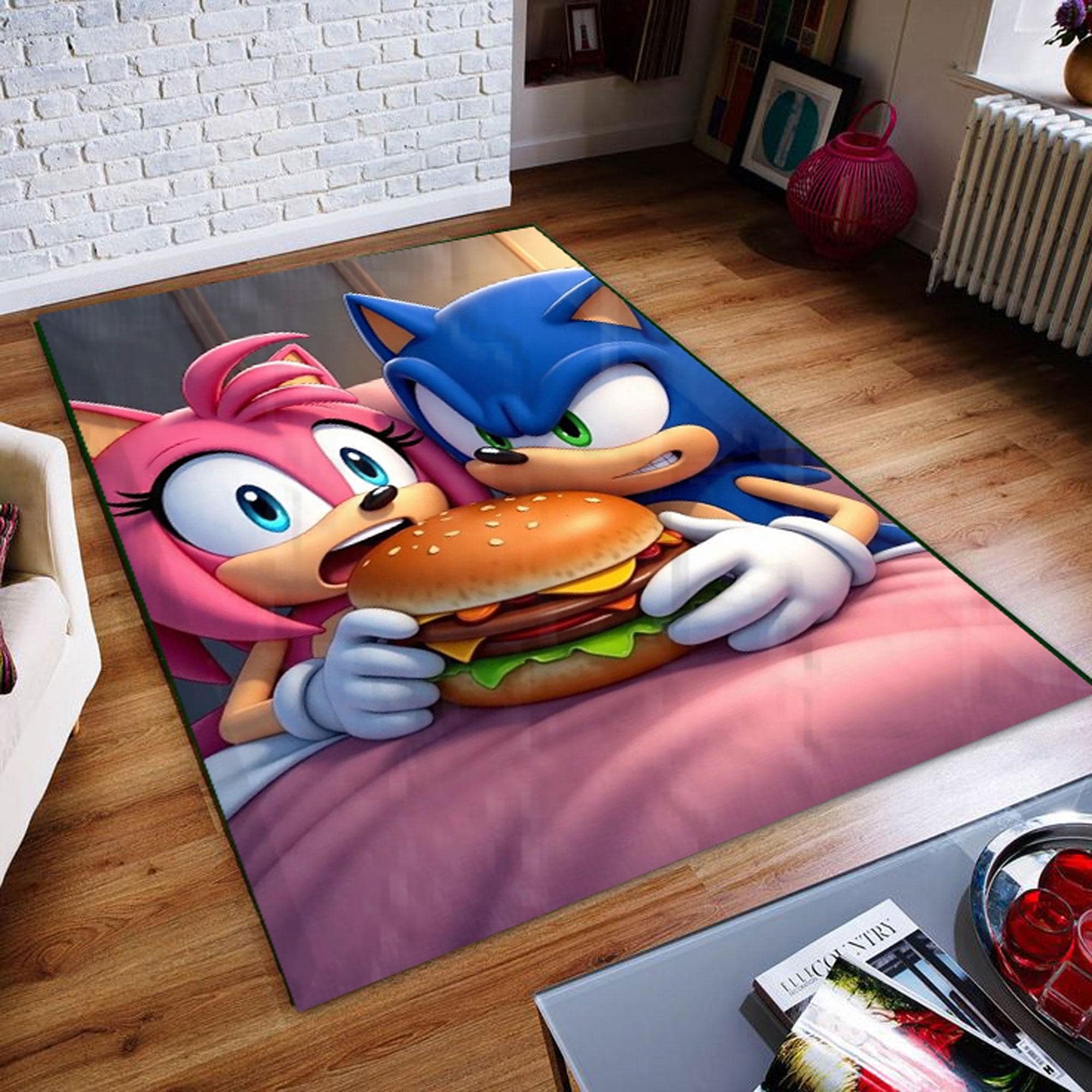 Sonic Rug Amy Rose Rug: Sonic the Hedgehog Polyester Rug - Etsy