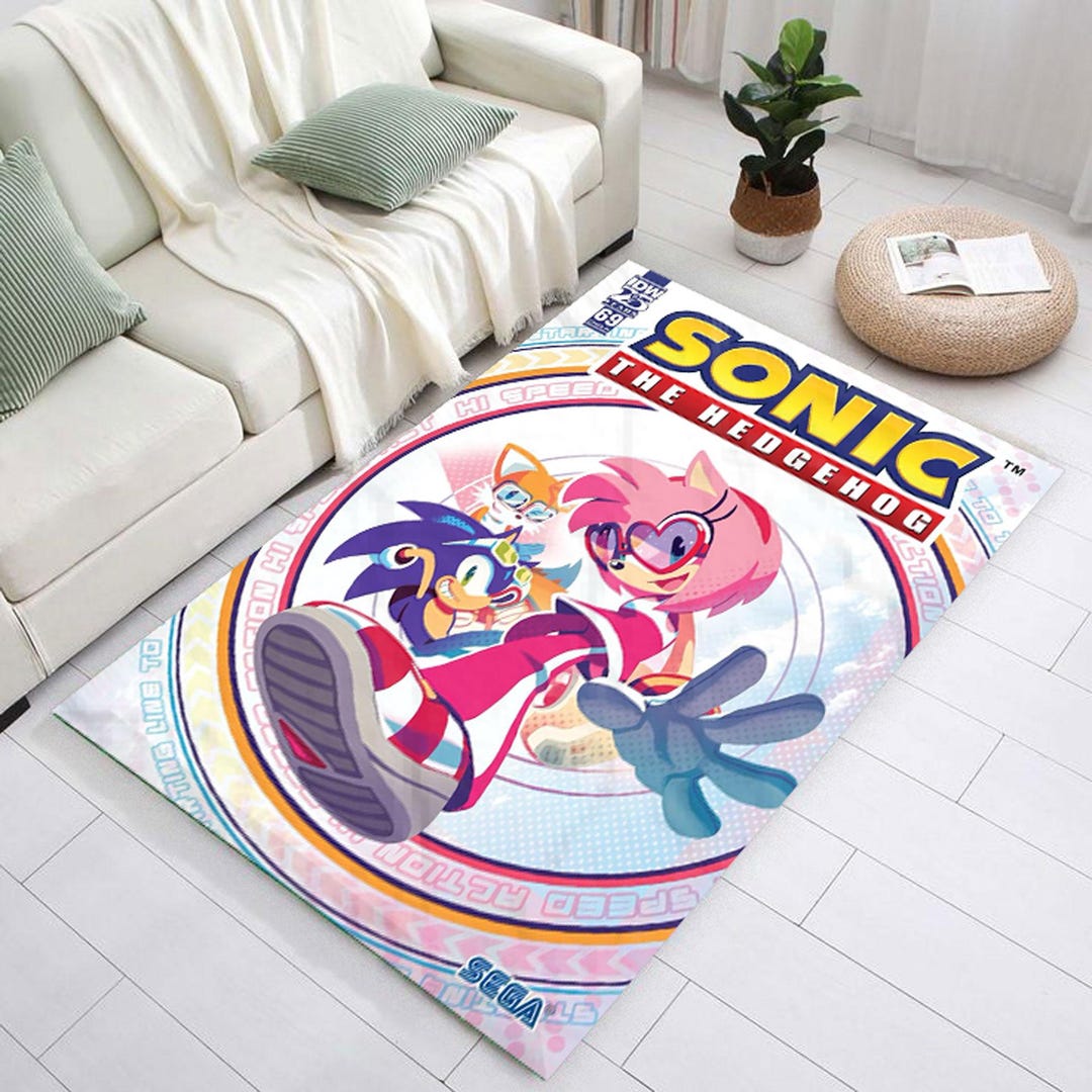 Sonic Riders Rug Amy Rose Rug: Super Sonic Polyester Rug - Etsy