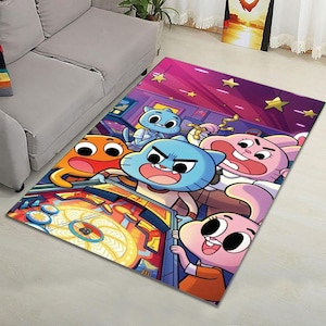 Gumball Teppich - Quirky & Playful Vibes - Ein Must-Have für Cartoon-Fans - Polyesterteppich