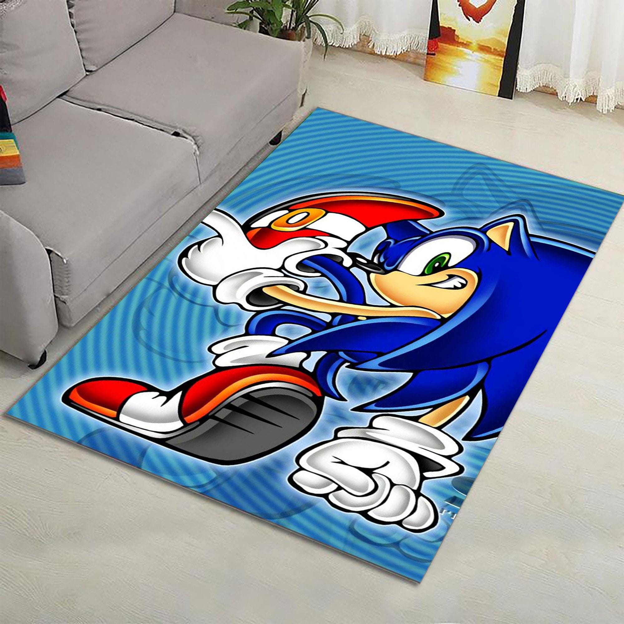 Sonic the hedgehog rug - Etsy België, image size:2000x2000