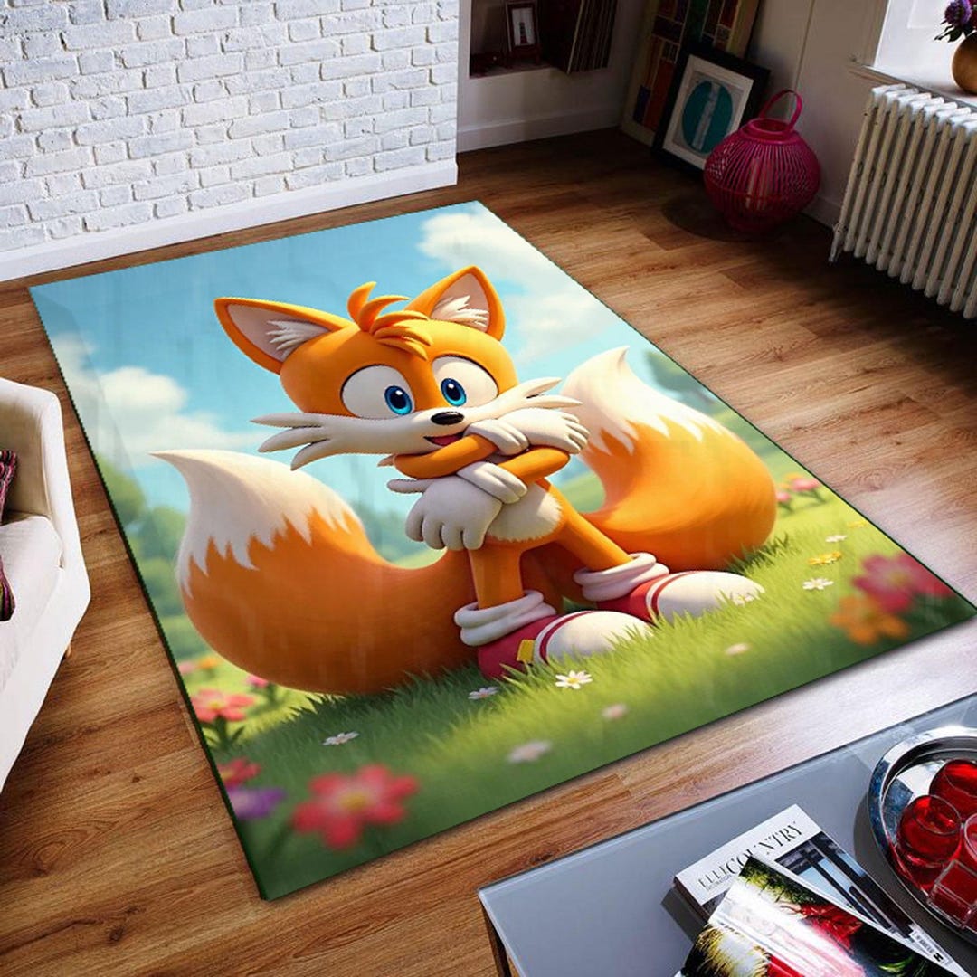 Sonic Rug Tails the Fox Rug: Sonic Character Polyester Rug - Etsy