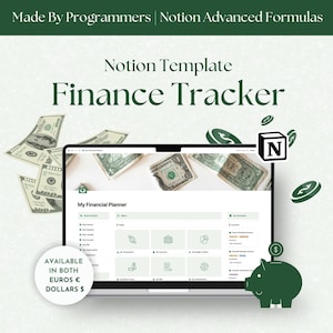 Notion Finance Tracker, Financial Planner, Expense Tracker, Bills, Debt Tracker, Notion Finance Template, Finance Planner, Monthly Budget